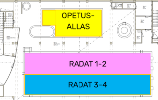Solinan allas- ja ratavaukset esitellään värikoodeilla, jotta asiakkaat voivat tarkastella ajankohtaiset tarkat varaukset.