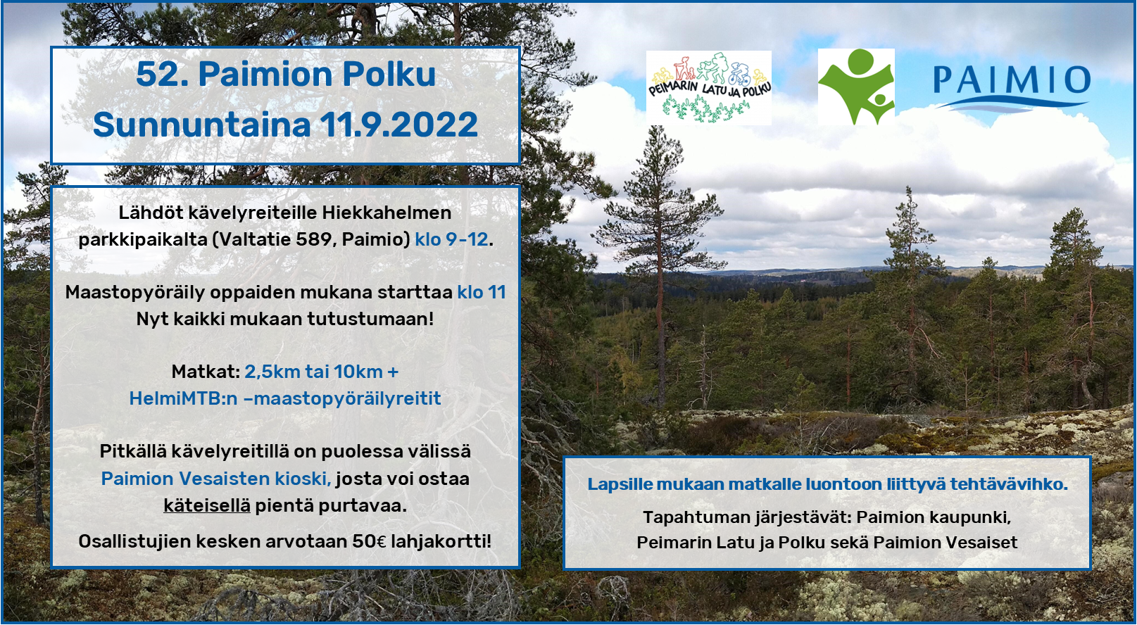 Paimion Polku 2022 -tapahtuman mainos