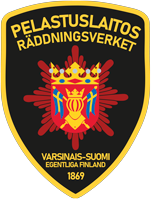 Varsinais-Suomen pelastuslaitoksen tunnusvaakuna.