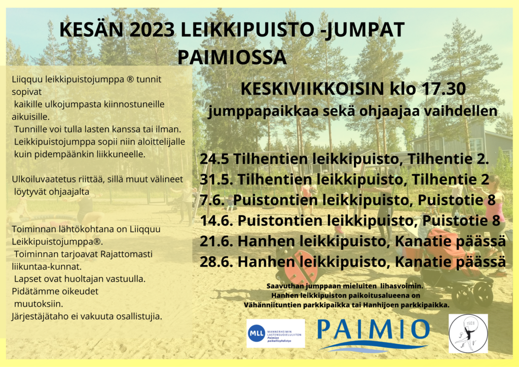 Leikkipuistojumppa mainos