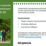 Lisää voimaa vuosiin ulkoilusta -webinaari
