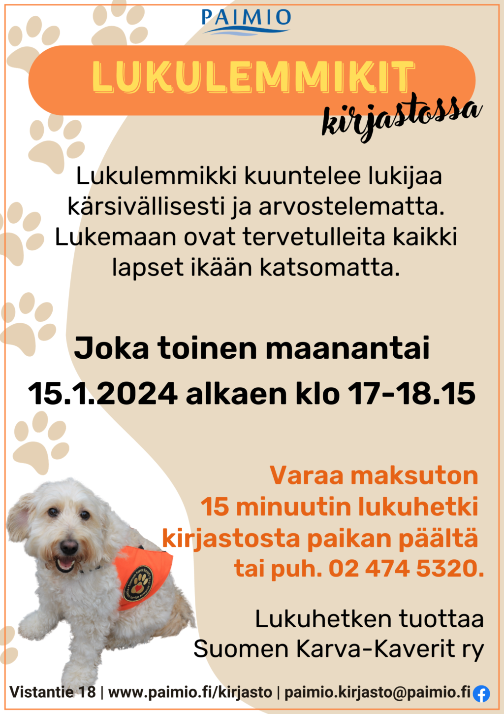 Lukulemmikit kevät 2024.