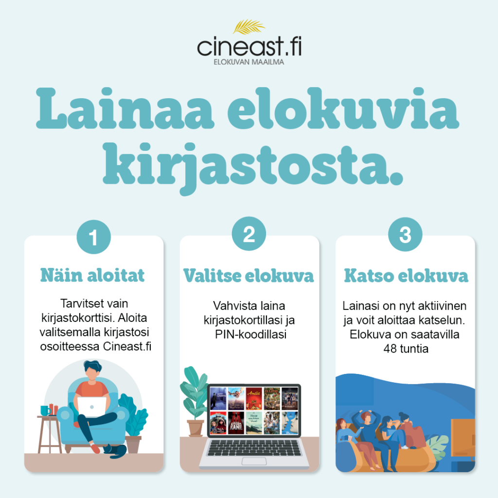 Cineast -elokuvapalvelun mainos.