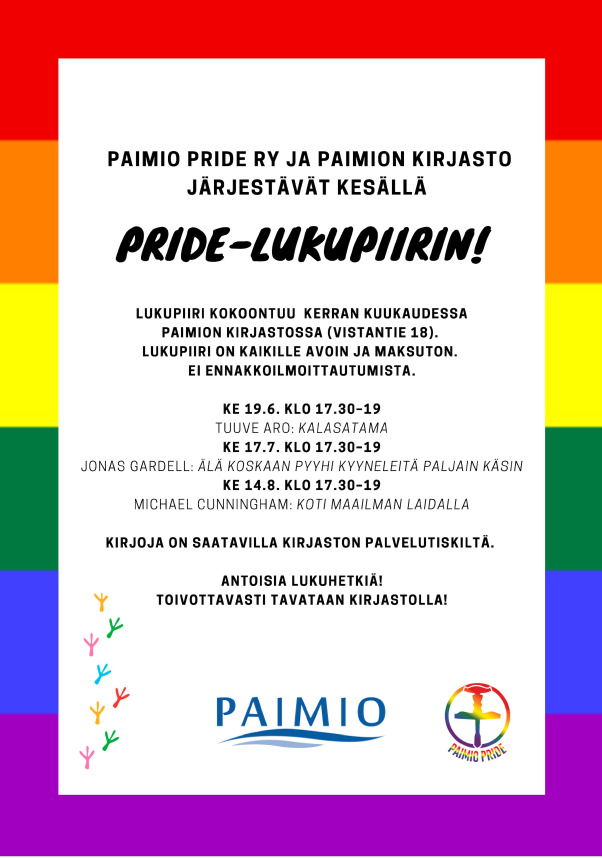 Pride-lukupiirin mainos.
