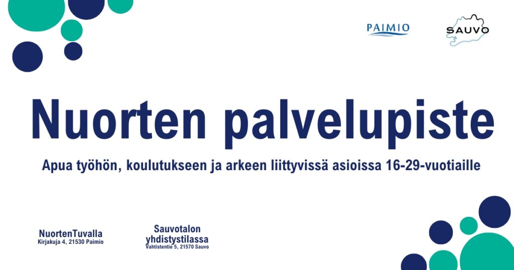 Nuorten palvelupisteen mainos banneri.