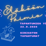 Eläköön Paimio - Tapahtumien yön kirjaston banneri.
