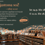 Kirjastossa soi! -konserttien mainos.