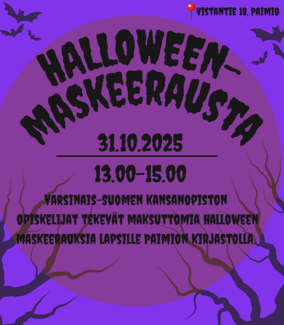 Halloween-maskeerauksen mainos.