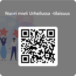 qr koodi nuori mieli urheilu tilaisuuden ilmoittautumiseen.