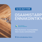 Sininen bannerikuva jossa vasemmalla kuva joka on otettu ylhäältäpäin ja jossa näkyy ihmisiä pöydän ääressä opiskelemassa ja oikealla tapahtuman tiedot ja tekstit.