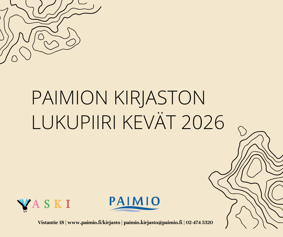 Paimion kirjaston lukupiiri kevät 2026 -teksti.