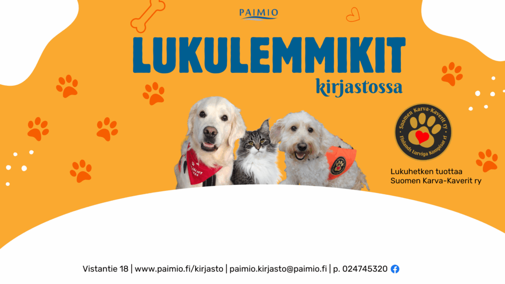 Kaksi koiraa ja kissa.