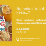 Keltainen bannerikuva jossa kuva vasemmalla ja tapahtuman tiedot valkoisella tekstillä oikealla.