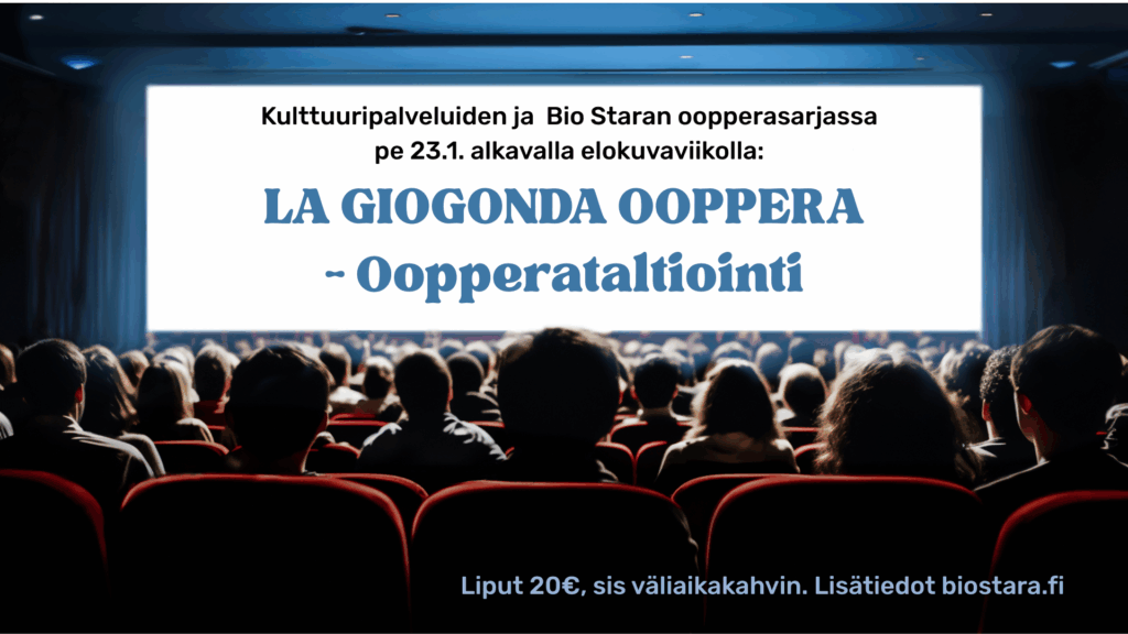 Pimeässä kuvassa ihmishahmot katsovat elokuvateatterin kirkasta ruutua.