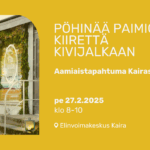 Keltainen bannerikuva, jossa vasemmalla kuva jossa näkyy kivijalkamyymälöiden näyteikkunoita. Oikealla valkoisella tekstillä tapahtuman nimi ja muut tapahtuman tiedot.