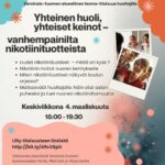 Pikkukuvissa useita nuoria. Muutoin tekstinä vanhempainillan keskeiset ajiheet ja ajankohta.