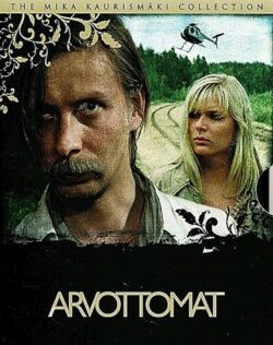 Mies, nainen ja helikopteri.