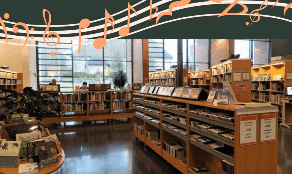 Kirjaston keskusaukio.