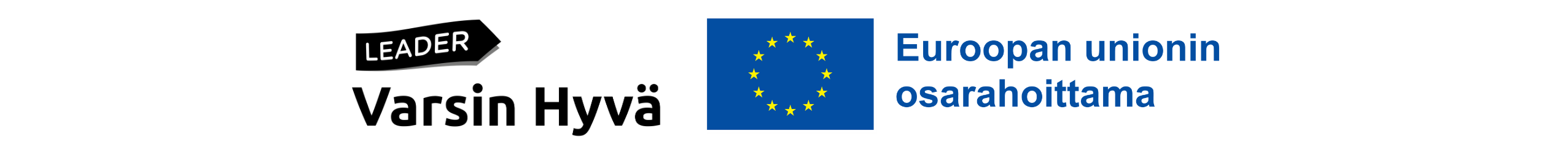 Leaderin ja EU:n logot läpinäkyvällä taustalla.