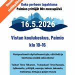 Pääosin tapahtuman sisältöä esittelevää tekstiaineisto sekä Paimion Yrittäjien, Paimion kaupungin, Leader Varsinais-Suomen ja Euroopan unionin logot.
