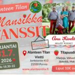 Nainen ja neljä miestä ulkona puutarhassa. Lisäksi perustiedot tapahtumasta.