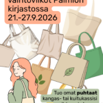 Kangaskasseja. Kangas- ja kuitukassien vaihtoviikko 21.-27.9.2026.